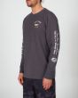 Hombre con camiseta de manga larga Salty Crew Ahi Mount Standard Gris Oscuro lateral