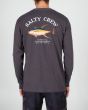 Hombre con camiseta de manga larga Salty Crew Ahi Mount Standard Gris Oscuro 