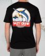 Hombre con camiseta de manga corta Salty Crew Deep Drop Premium negra espalda