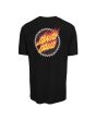 Camiseta de manga corta Santa Cruz Check Ringed Flamed Dot Negra para hombre posterior