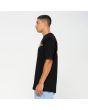 Hombre con camiseta de manga corta Santa Cruz Check Ringed Flamed Dot Negra lateral