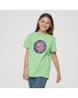 Niña con camiseta de manga corta Santa Cruz Outer Ringed Dot Kids Verde Menta