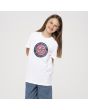 Niña con camiseta de manga corta Santa Cruz Outer Ringed Dot Blanca