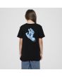Niña con Camiseta de manga corta Santa Cruz Youth Rigid Screaming Hand Negra posterior