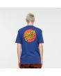 Hombre con camiseta de manga corta Santa Cruz Classic Dot Chest azul posterior