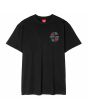 Camiseta Orgánica de manga corta Santa Cruz Dressen Rose Crew Two Negra para hombre frontal
