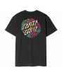 Camiseta Orgánica de manga corta Santa Cruz Dressen Rose Crew Two Negra para hombre
