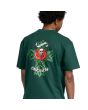 Hombre con camiseta de manga corta Santa Cruz Dressen Rose Cross 2 Verde gráfico posterior