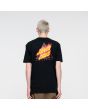 Hombre con camiseta de manga corta Santa Cruz Flamed Not a Dot negra posterior