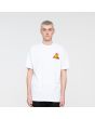 Hombre con camiseta de manga corta Santa Cruz Flamed Not a Dot blanca frontal