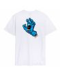 Camiseta orgánica de manga corta Santa Cruz Screaming Hand Chest Blanca para hombre posterior