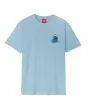 Camiseta de manga corta Santa Cruz Screaming Wave Azul Celeste para hombre frontal