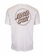Camiseta de manga corta Santa Cruz Opus Dot Stripe blanca para hombre posterior
