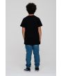 Niño con camiseta de manga corta Santa Cruz Flamed Not a Dot Front negra posterior