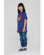 Niña con Camiseta de manga corta Santa Cruz Youth Flamed Not a Dot Front Azul Marino izquierda