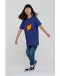 Niña con Camiseta de manga corta Santa Cruz Youth Flamed Not a Dot Front Azul Marino
