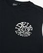 Camiseta de asas Deus Ex Machina Cortez Muscle negra para hombre logo pecho