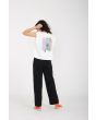 Mujer con Camiseta sin mangas Volcom Frenchsurf Blanca espalda