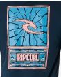 Hombre con Camiseta técnica de protección solar con manga corta Rip Curl Soul Arch UV azul marino estampado espalda