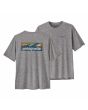 Camiseta técnica Patagonia Men's Capilene Cool Daily Graphic Waters Boardshort Logo gris para hombre