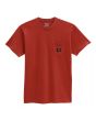 Camiseta de manga corta con bolsillo en el pecho Vans Patch Pocket roja para hombre 