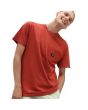 Hombre con camiseta de manga corta con bolsillo en el pecho Vans Patch Pocket roja 