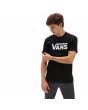Hombre con camiseta de manga corta Vans Classic Negra con logo blanco