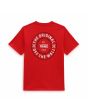 Camiseta de manga corta Vans Custom Classic Roja para niños de 8 a 14 años posterior