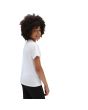 Niña con camiseta de cuello redondo Vans Flying V Crew Girls blanca posterior