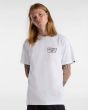 Hombre con camiseta de manga corta Vans Full Patch Blanca con logo negro 