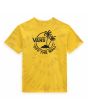 Camiseta de manga corta Vans Mini Dual Palm amarilla para hombre posterior