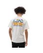 Hombre con camiseta de manga corta Vans MT. Vans blanca posterior