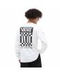 Hombre con Camiseta de manga larga Vans Off The Wall Check Graphic Blanca posterior