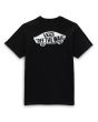 Camiseta de manga corta Vans Off The Wall Classic negra para hombre posterior