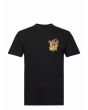 Camiseta de manga corta Vans Paradise Vans Palm Negra para hombre frontal