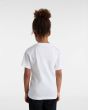 Niña con camiseta infantil Vans Classic Blanca con logo negro espalda