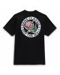 Camiseta de manga corta Vans Tried and True Rose negra para hombre posterior