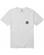 Camiseta orgánica de manga corta con bolsillo Vissla Creators Badge PKT blanca para hombre