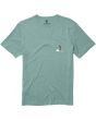 Camiseta de manga corta con bolsillo Vissla Cruzzy Organic PKT verde para hombre frontal