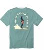 Camiseta de manga corta con bolsillo Vissla Cruzzy Organic PKT verde para hombre