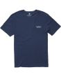 Camiseta de manga corta Vissla Very Regular Dark Denim azul marino para hombre frontal