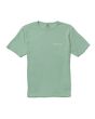 Camiseta orgánica de manga corta Vissla Window Verde Jade para hombre frontal