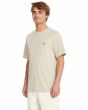 Hombre con camiseta de manga corta Volcom Circle Blanks Light Khaki lateral