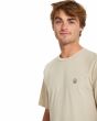 Hombre con camiseta de manga corta Volcom Circle Blanks Light Khaki logo