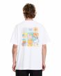 Hombre con camiseta Volcom Double Fantasy Blanca posterior