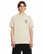 Hombre con camiseta de manga corta Volcom Draggin Stone Light Khaki frontal