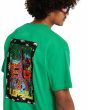 Hombre con Camiseta orgánica de manga corta Volcom FA Bob Mollema 2 Verde Menta estampado espalda