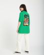 Mujer con Camiseta orgánica de manga corta Volcom FA Bob Mollema 2 Verde Menta posterior