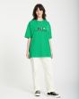 Mujer con Camiseta orgánica de manga corta Volcom FA Bob Mollema 2 Verde Menta