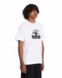 Hombre con camiseta de manga corta Volcom Gony Zubizarreta Blanca lateral